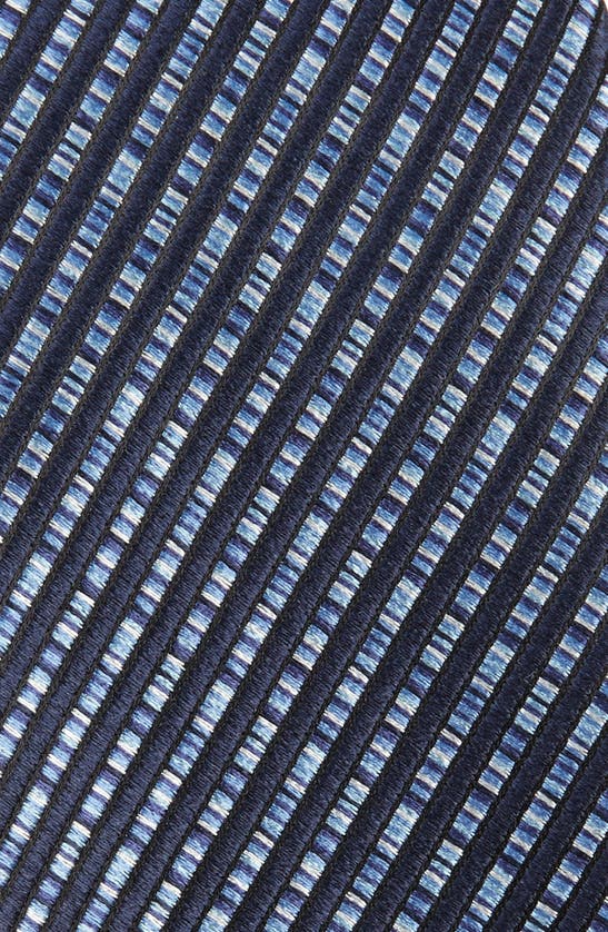 Shop Zegna Ties Paglie Small Stripe Silk Tie In Blue