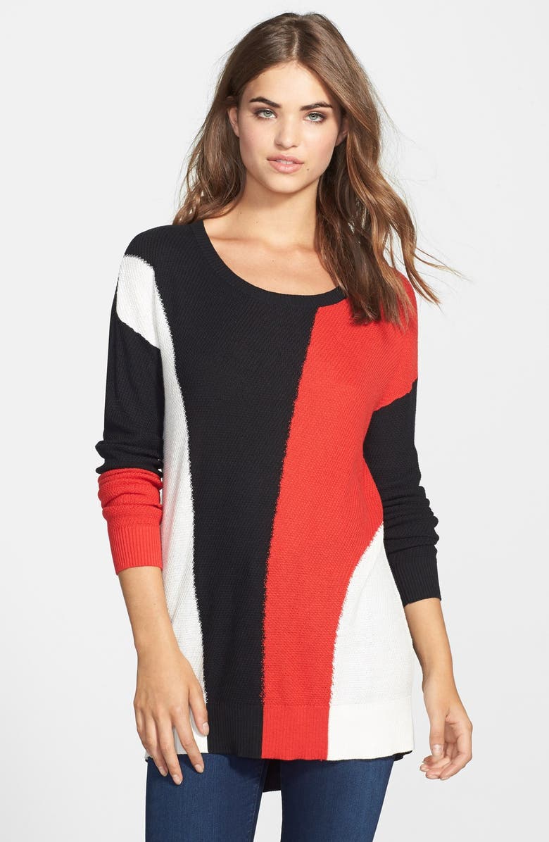 Two by Vince Camuto Colorblock Intarsia Sweater | Nordstrom