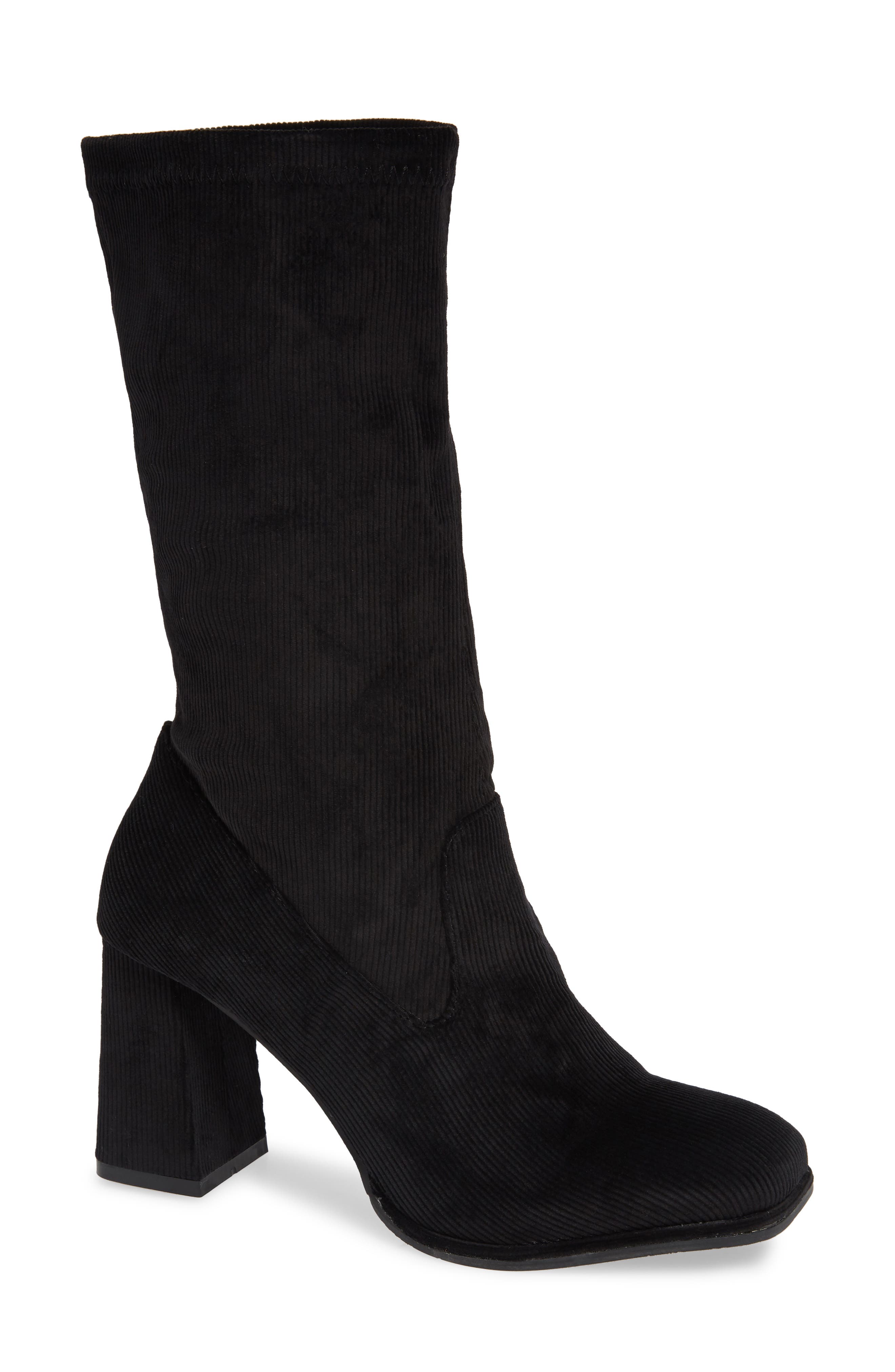 Sbicca Jenice Stretch Corduroy Bootie- Black