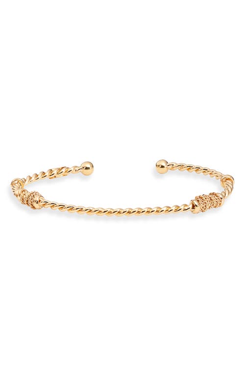 Gas Bijoux Jonc Torsade Cuff Bracelet in Gold at Nordstrom