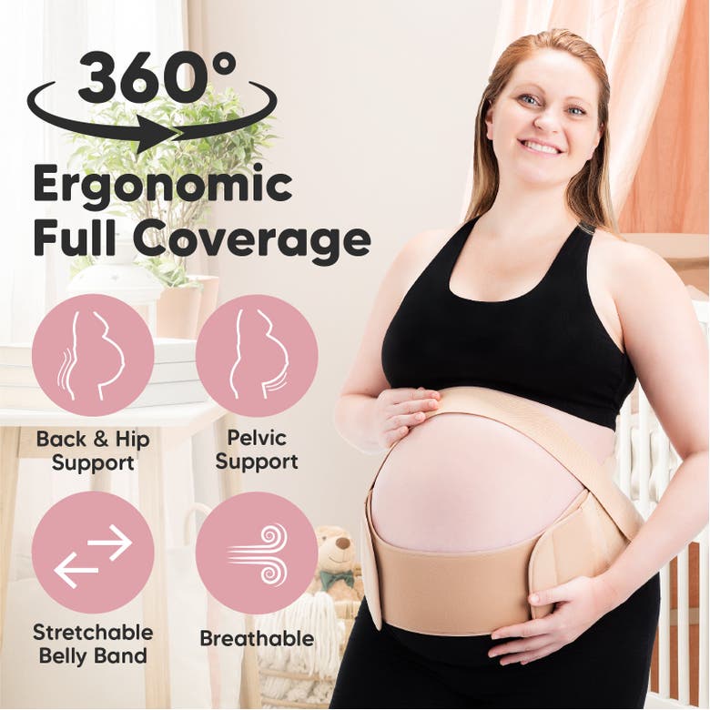 Keababies Nurture 2-in-1 Maternity Support Belt In Classic Ivory