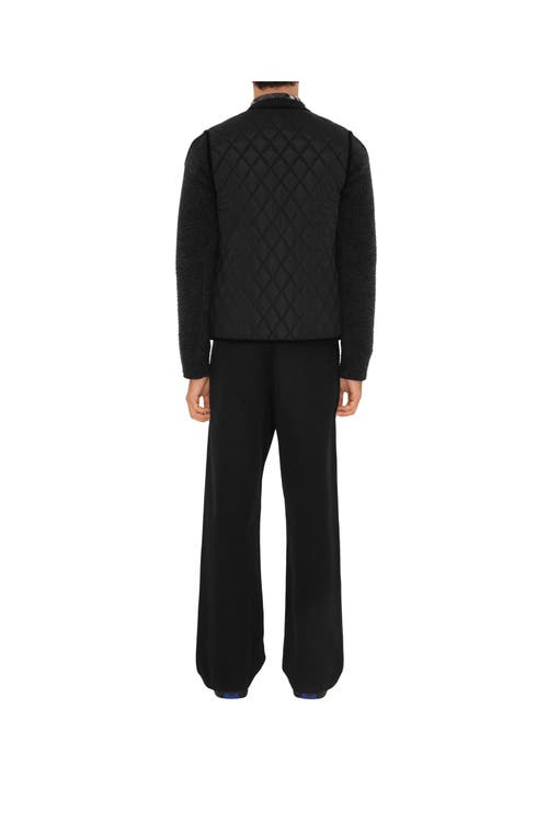 Shop Burberry Quilted Nylon Gilet In Black