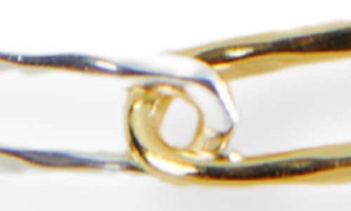 Argento Vivo Sterling Silver Two-tone Linked Pendant Necklace In Gold/sil