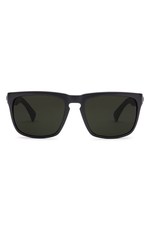 Electric x Jason Momoa Knoxville Polarized Keyhole Sunglasses in Matte Black/Grey Polar