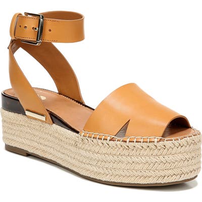 Sarto By Franco Sarto Lexie Platform Espadrille Sandal- Brown
