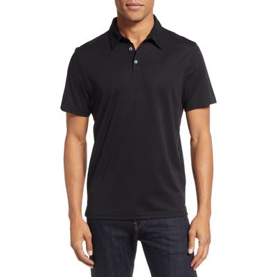 Zachary Prell Caldwell Pique Regular Fit Polo, Black