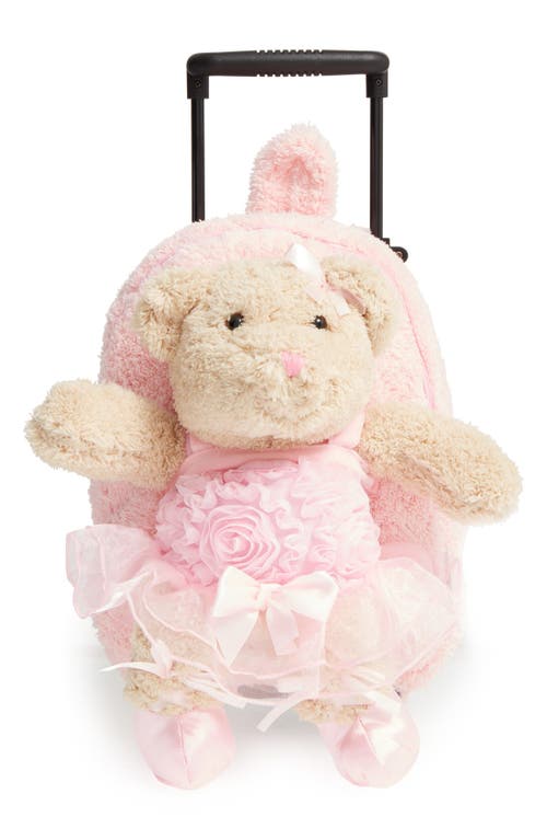 'Trolley - Ballet Bear' Rolling Backpack in Pink