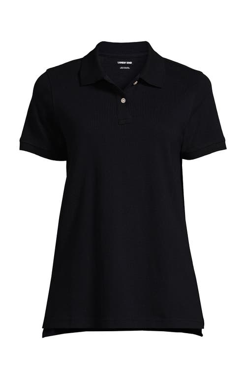 Lands' End School Uniform Young  Short Sleeve Mesh Polo Shirt In Black