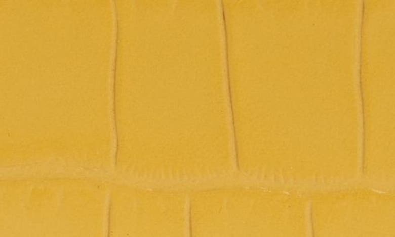 Mulberry Croc Embossed Leather Continental Card Case In Yellow