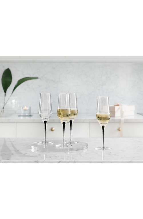 ORREFORS ORREFORS SET OF 2 METROPOL CHAMPAGNE GLASSES 