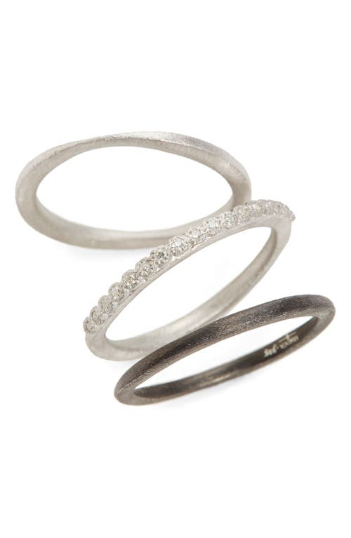 Armenta New World Set of Three Stacking Rings in Silver at Nordstrom, Size 9