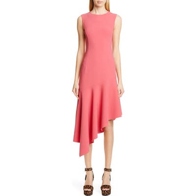 Michael Kors Asymmetrical Hem Crepe Dress, Pink
