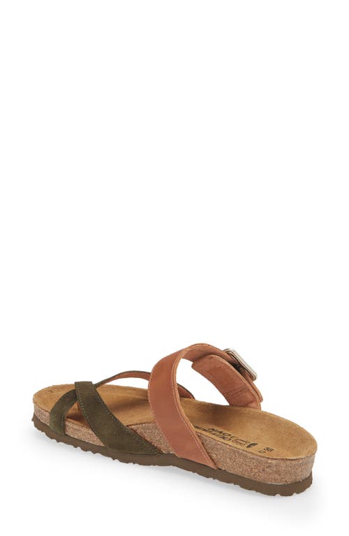 Shop Naot Fresno Slide Sandal In Latte Brown/oily Olive