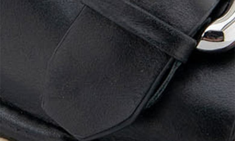 Shop Aerosoles Darcy Flatform Slide Sandal In Black Leather