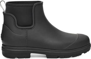 ☆関税込☆UGG★UGG W Droplet Rain Boots★Black★ UGG DROPLET BLACK WATERPROOF RUBBER WOOL INSOLE RAIN ANKLE
