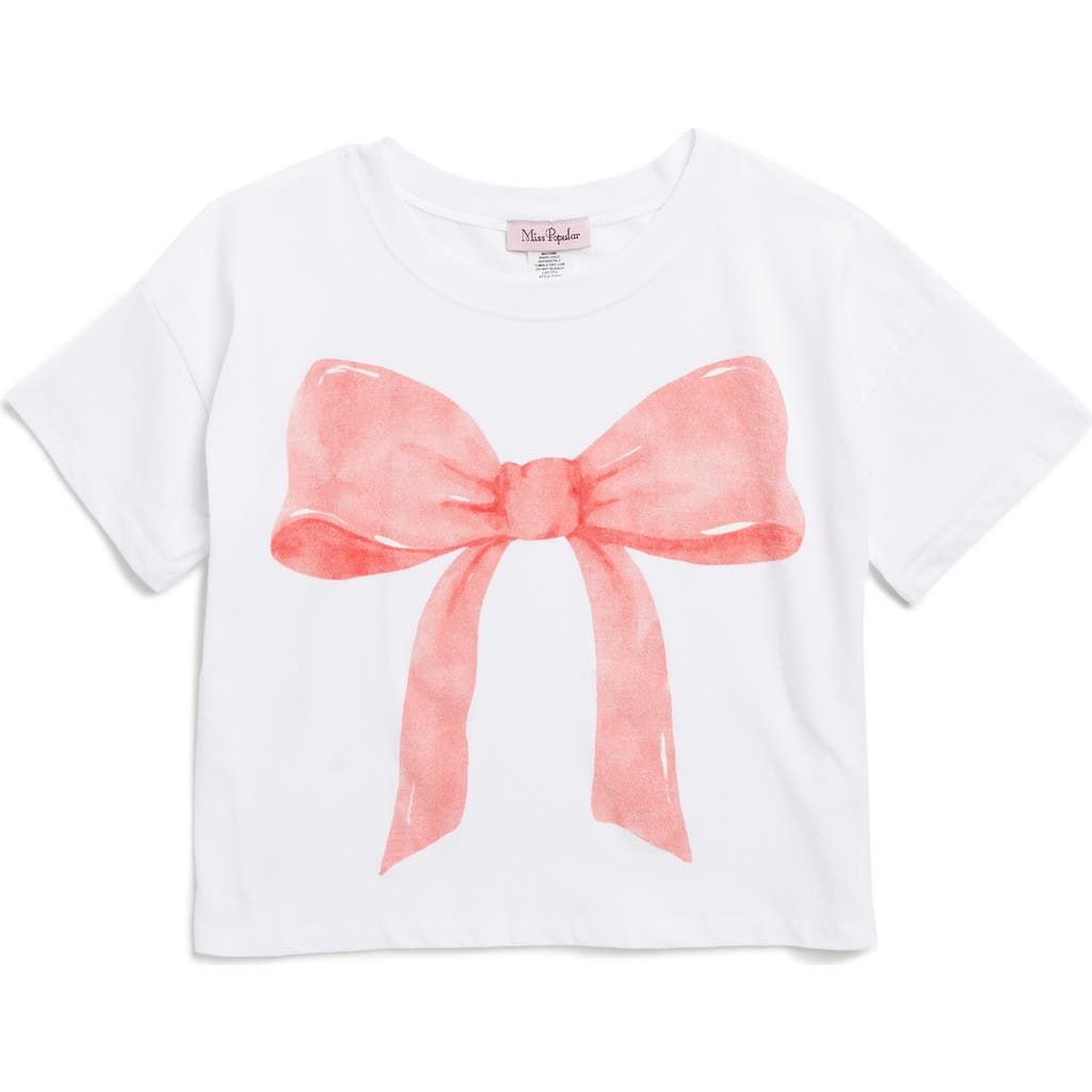 MISS POPULAR MISS POPULAR KIDS' BOW GRAPHIC T-SHIRT