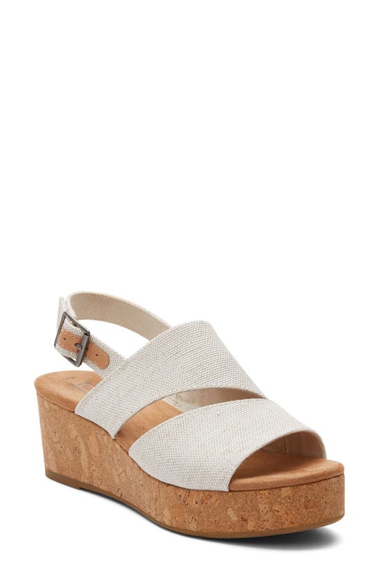 Shop Toms Claudine Platform Wedge Sandal In Natural