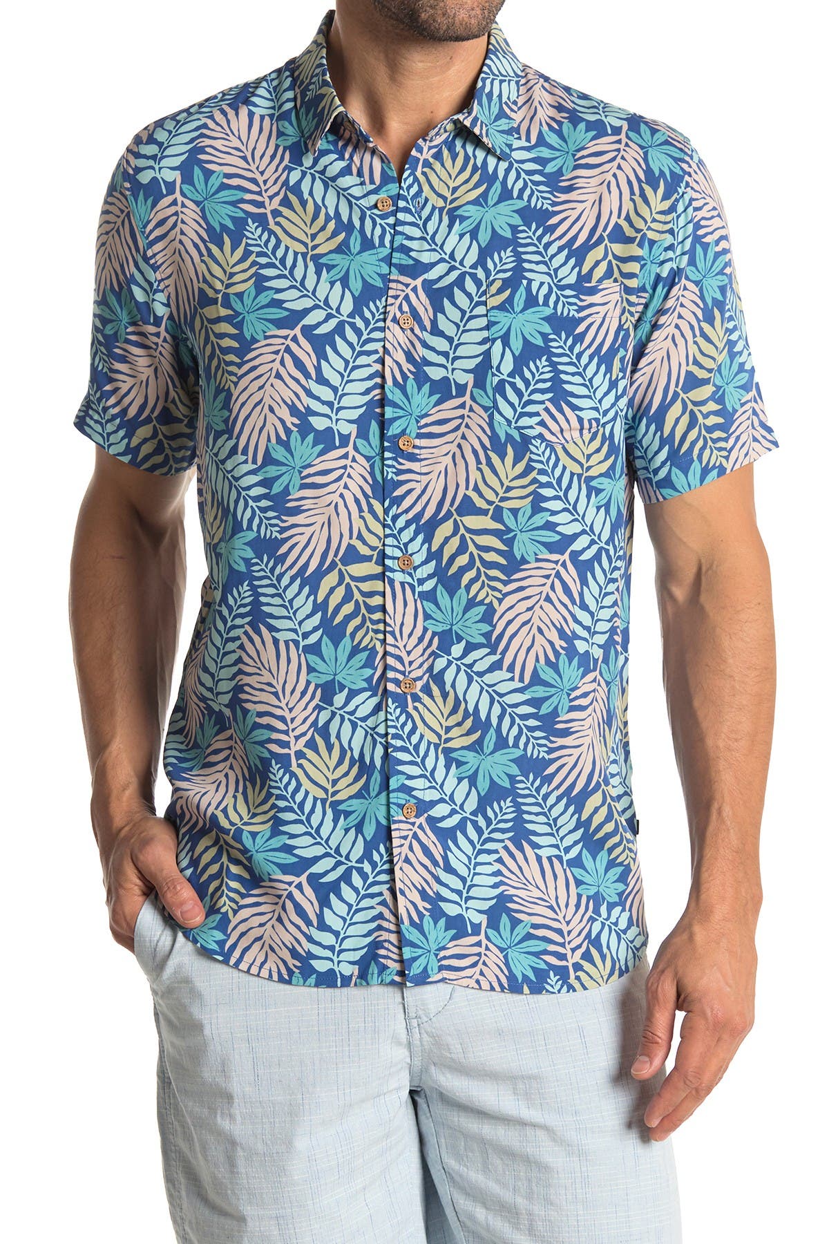 Union Denim Venice Short Sleeve Print Relaxed Fit Shirt In Liberty