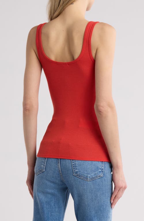 Rag & Bone Essie Scoop Neck Ribbed Tank In Poppy