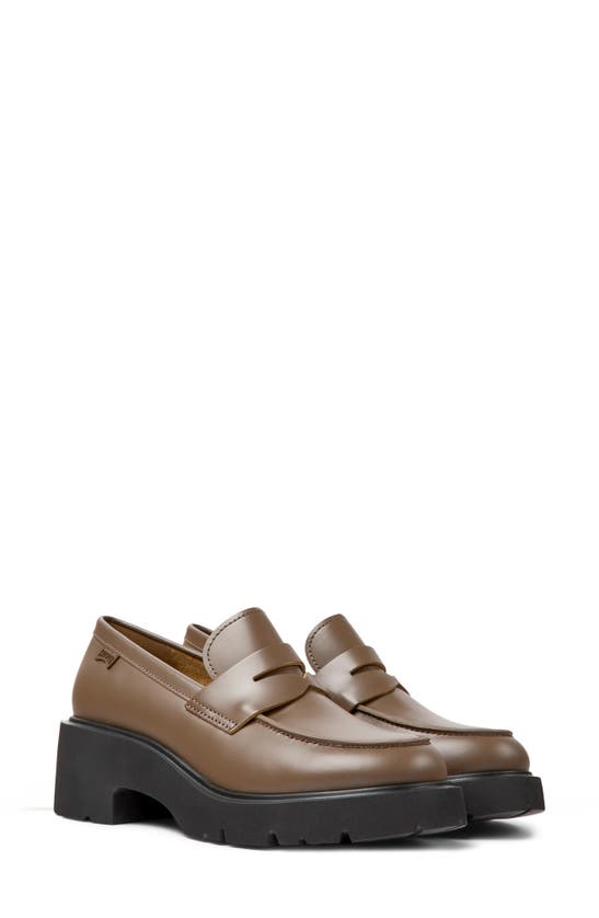 Camper Milah Loafer In Medium Brown