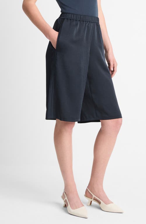 Vince Mid-rise Side Strap Drapey Shorts In Coastal