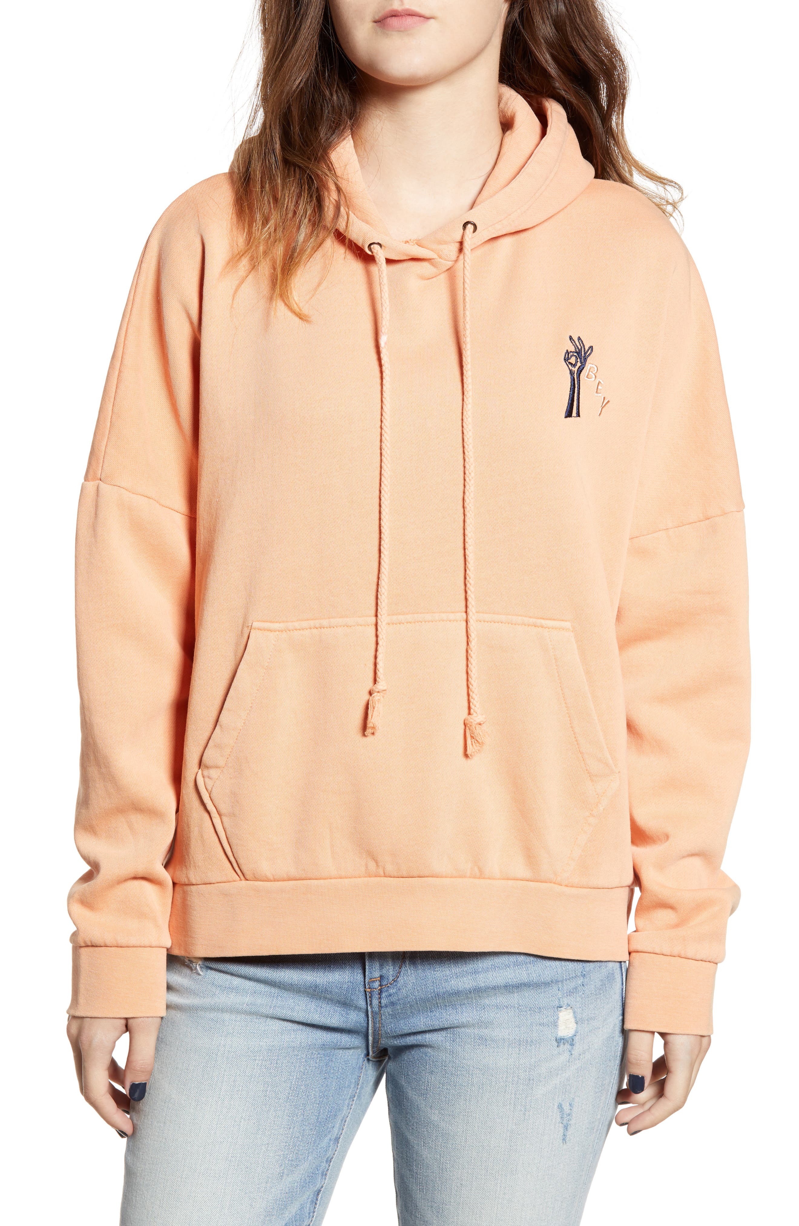 tan obey hoodie