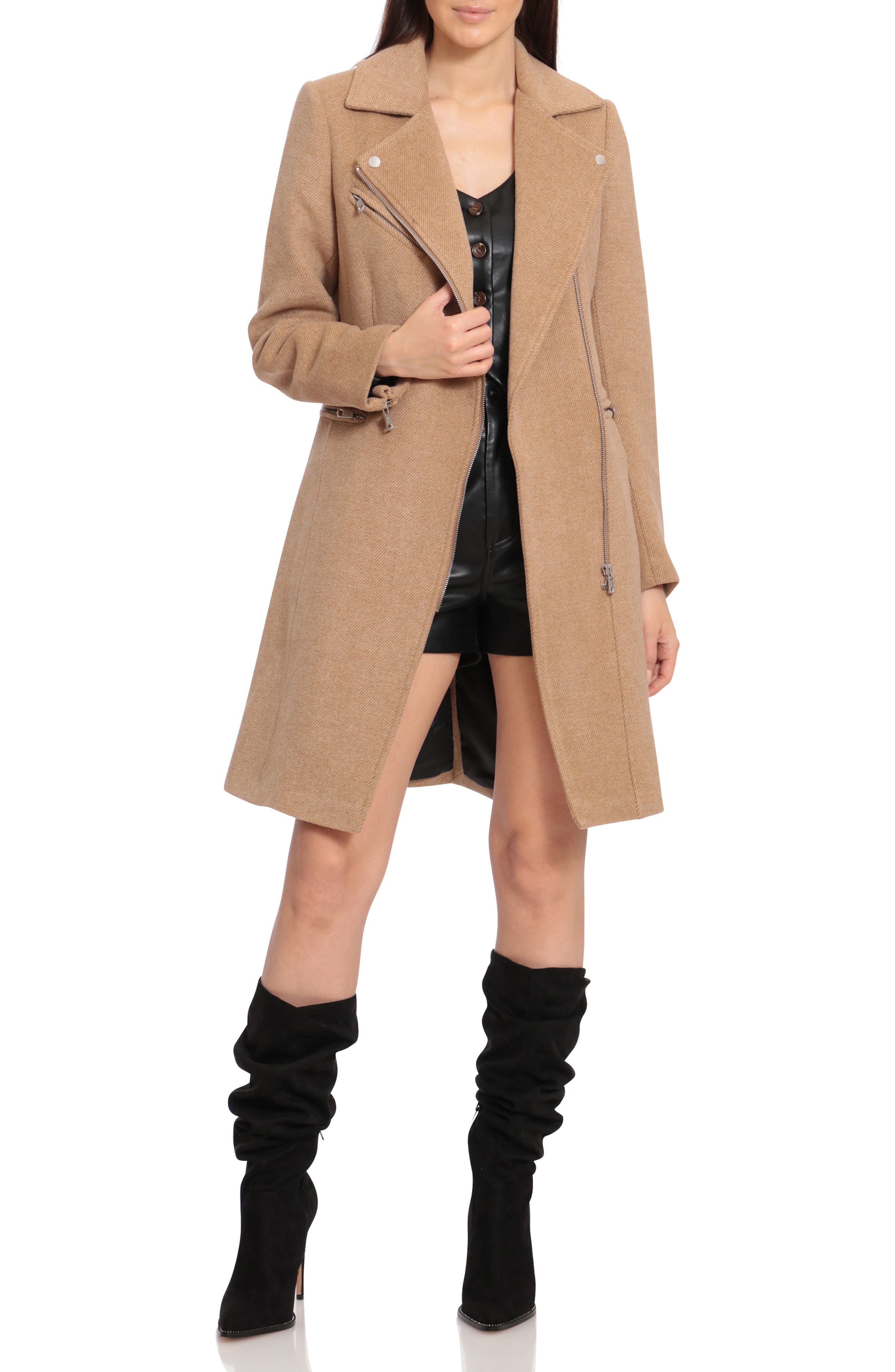 Avec Les Filles Twill Moto Coat 