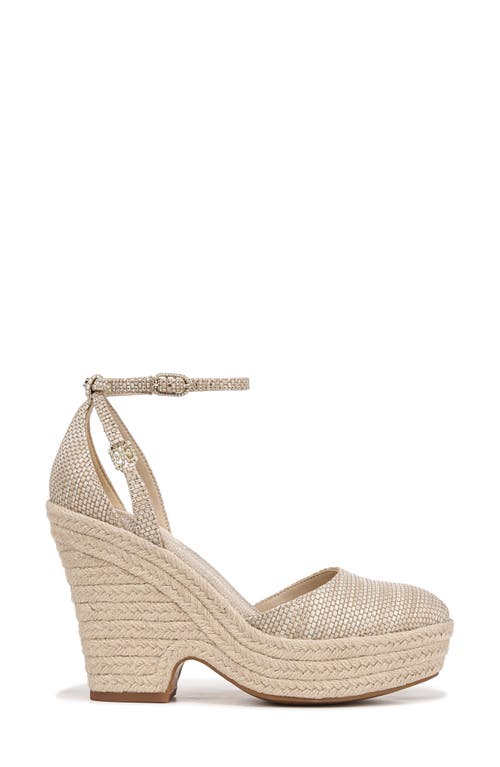 Sam Edelman Nati Platform Ankle Strap Pump In Light Natural