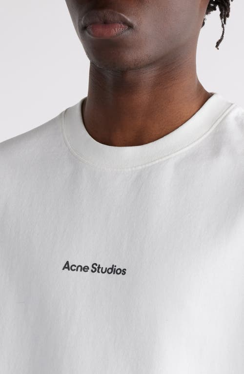 Acne Studios Exford U Logo-print Organic Cotton-jersey T-shirt In Optic White