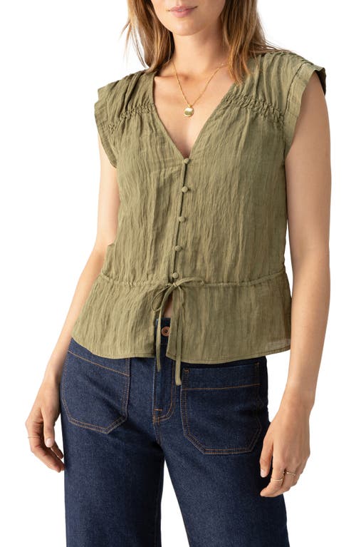 Shop Sanctuary Textured Peplum Top In Burnt Olive