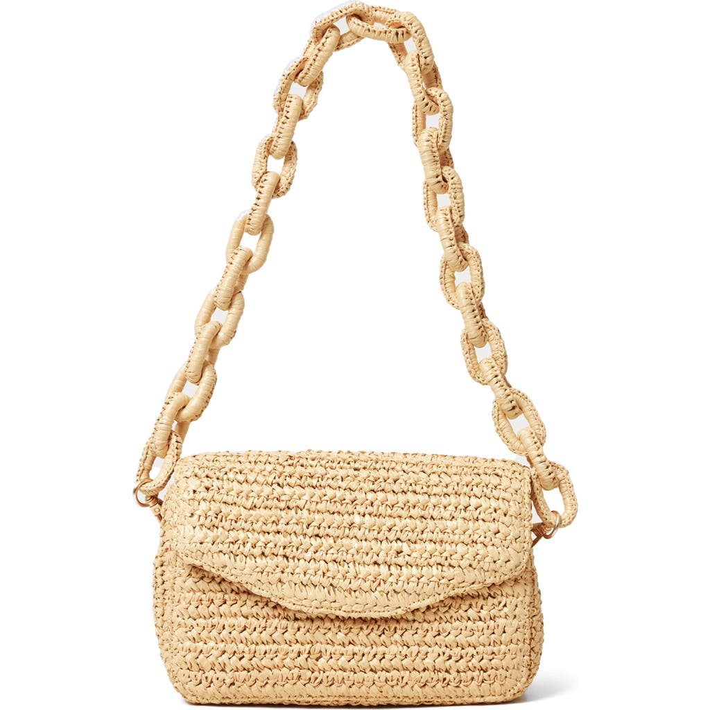 L*SPACE LSPACE SUNRISE RAFFIA SHOULDER BAG
