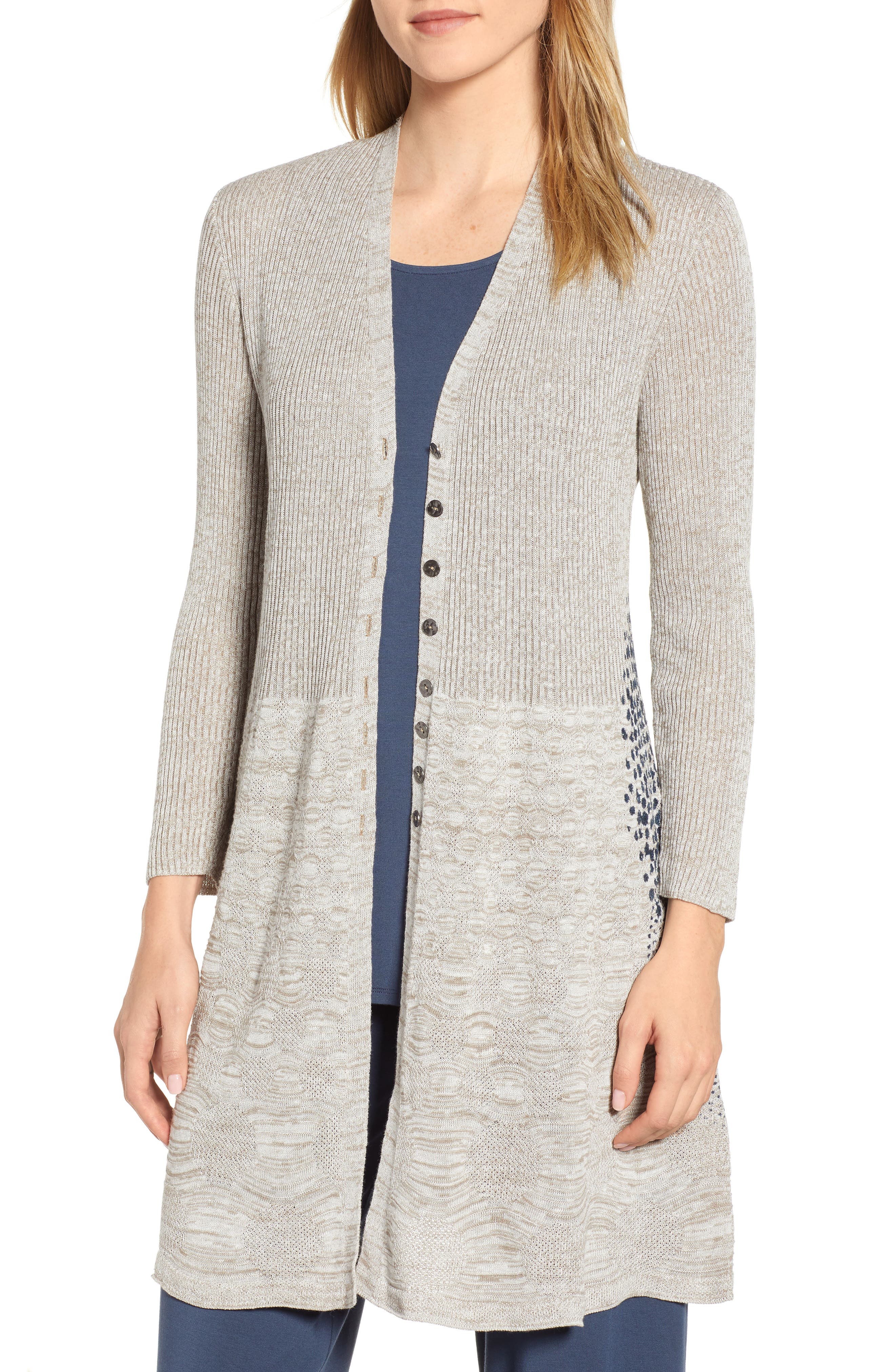 NIC+ZOE Bustle Linen Blend Cardigan (Regular & Petite) Nordstrom