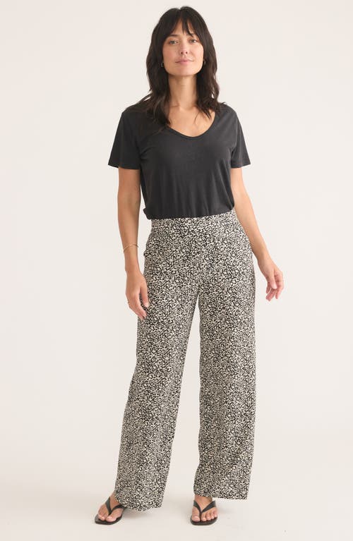 MARINE LAYER MARINE LAYER ALLISON CHEETAH PRINT WIDE LEG TROUSERS