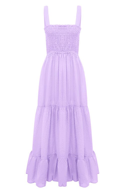 Pietro Brunelli Maternity Cotton & Linen Maternity Maxi Dress In Light/pastel Purple