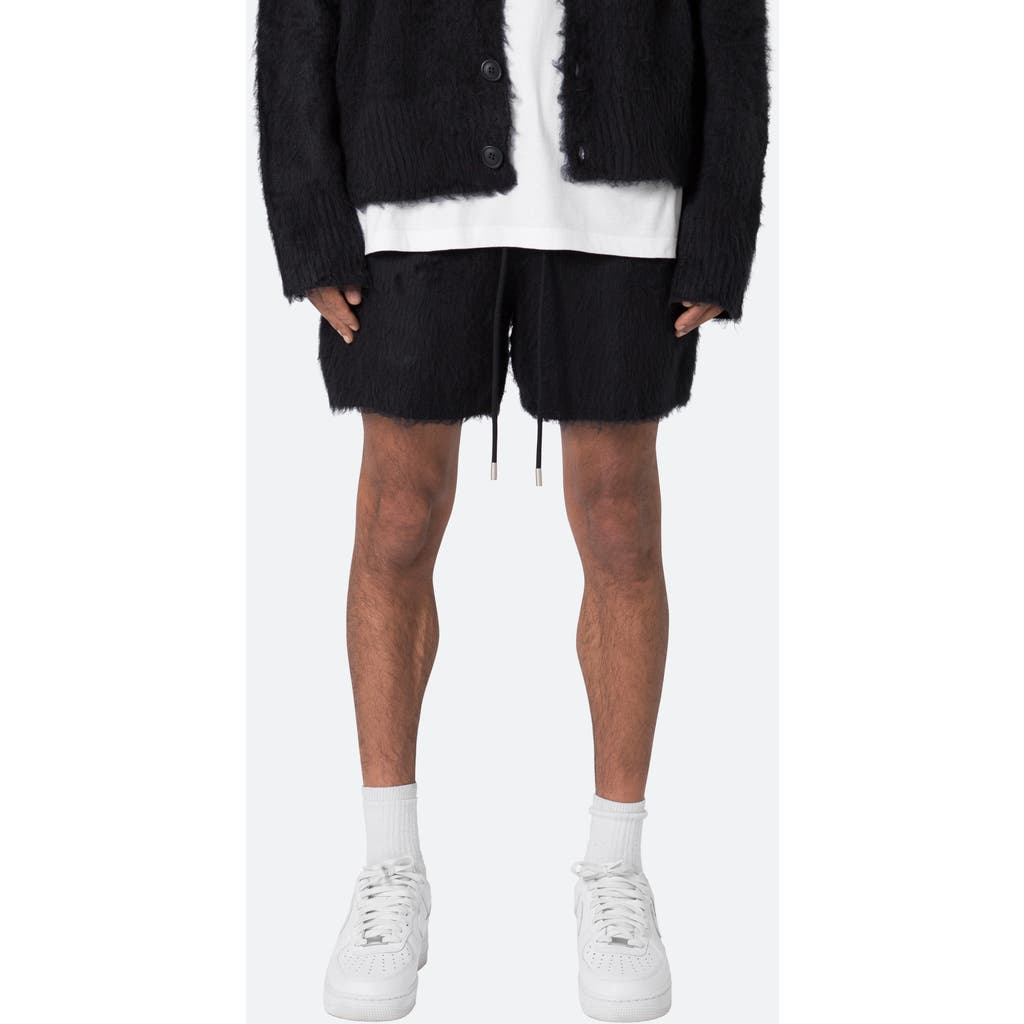 Mnml Fuzzy Sweat Shorts In Black