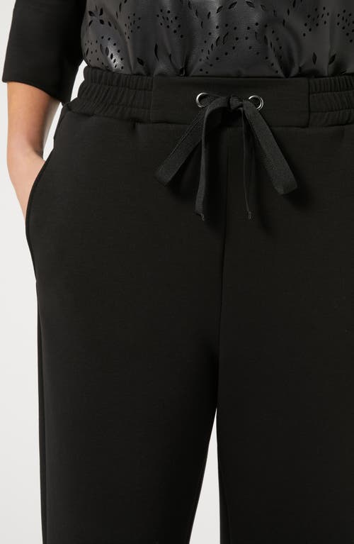 Shop Marina Rinaldi Cosetta Drawstring Jersey Ankle Pants In Black