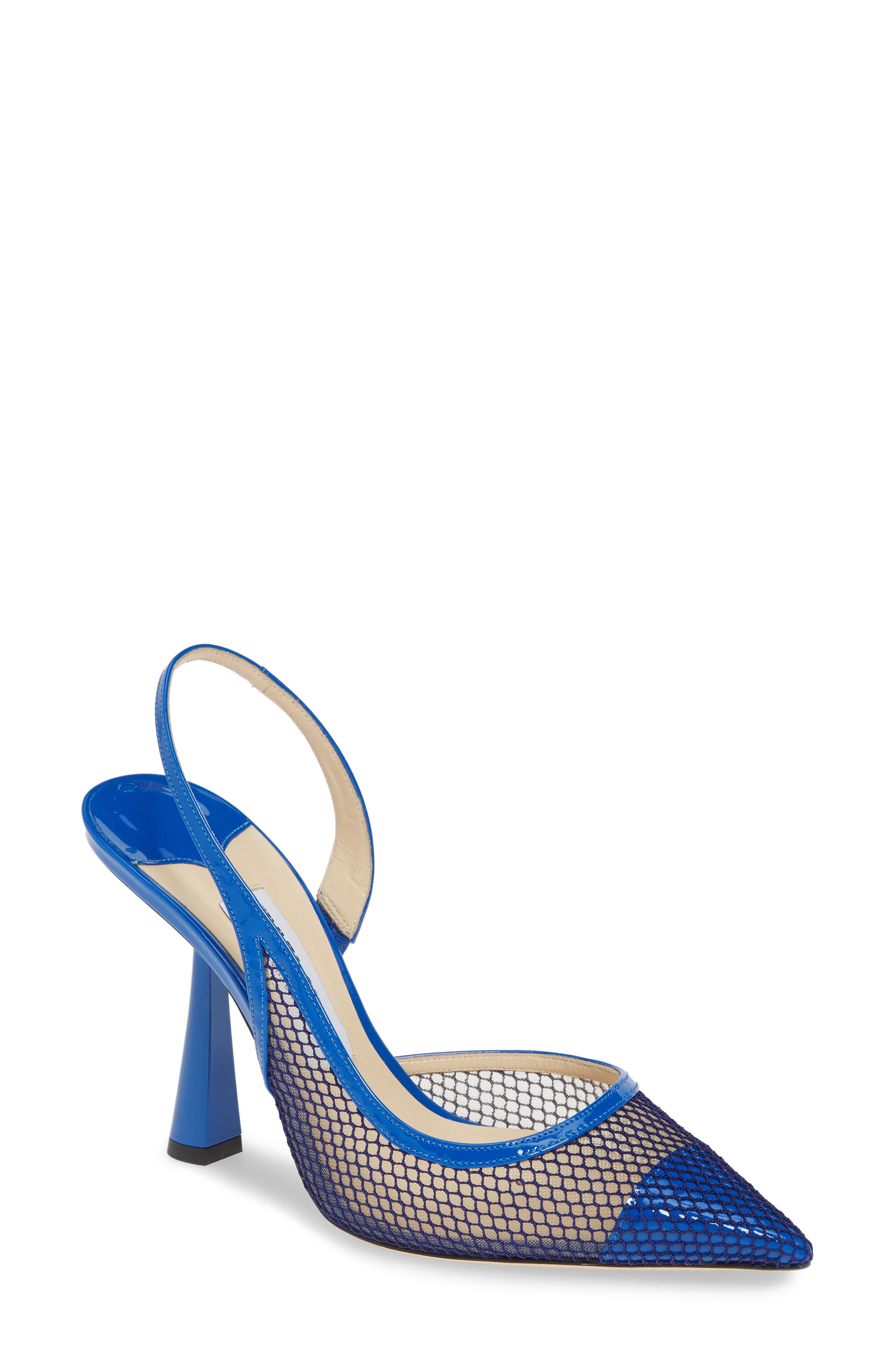 Jimmy Choo Fetto Mesh Pointy Toe Pump - Blue