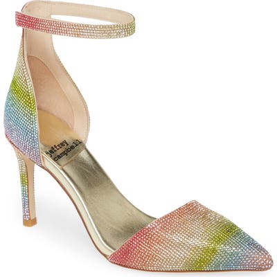 Jeffrey Campbell Soltair Ankle Strap Pump- Blue/green
