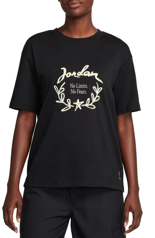 Shop Jordan No Limits Graphic T-shirt In Black/sail