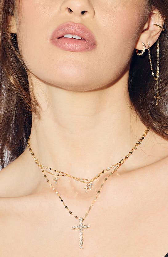 Shop Lana Diamond Cross Pendant Necklace In Yellow Gold