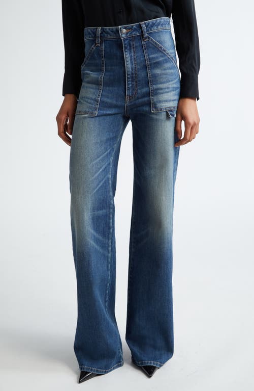 Shop Nili Lotan Quentin Flare Jeans In Classic Wash