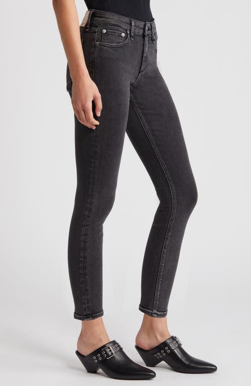 Shop Rag & Bone Cate Ankle Skinny Jeans In Washed Black