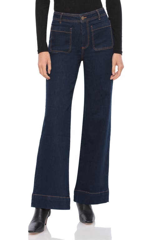 Shop Bagatelle High Waist Wide Leg Jeans In Royal Rinse