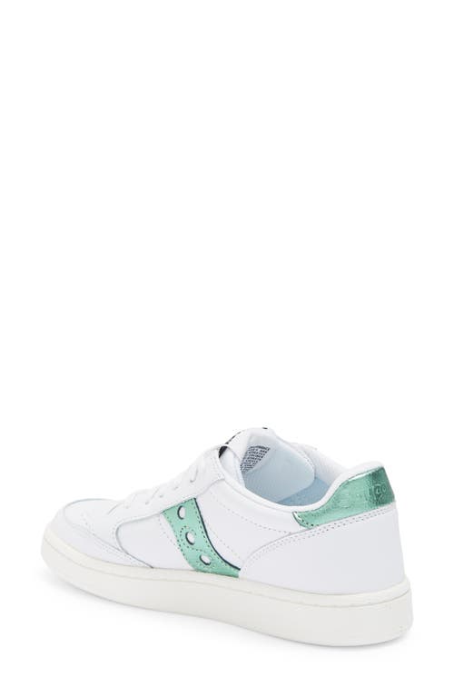 Shop Saucony Jazz Court Low Top Sneaker In White/green