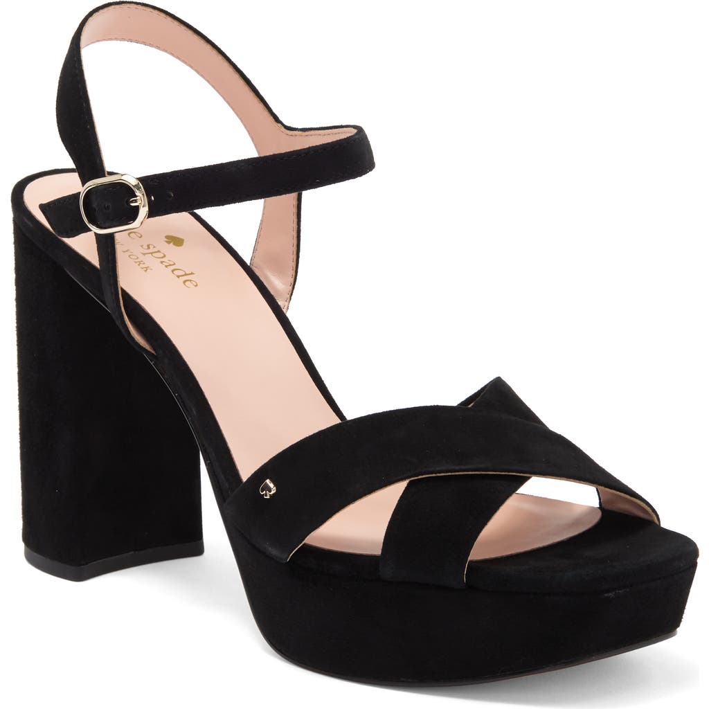 Kate Spade New York Delia Platform Sandal In Black/silver
