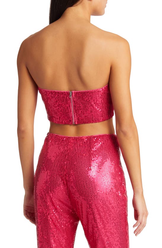 Amy Lynn Sequin Bandeau Top In Pink