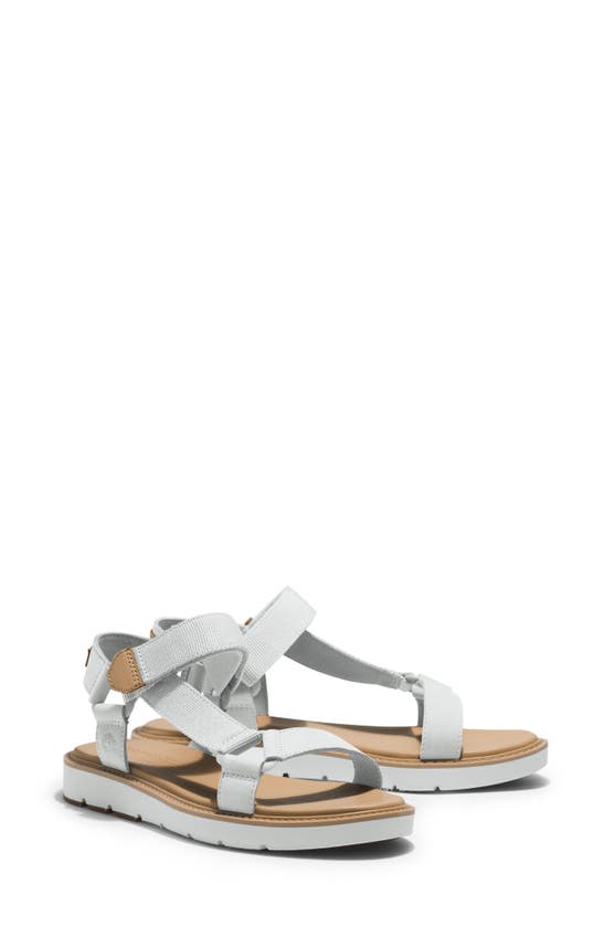 Timberland Bailey Park Ankle Strap Sandal In White Nubuck