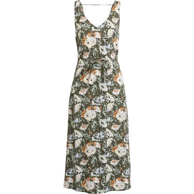 Treasure & Bond Blouson Tank Midi Dress, Green