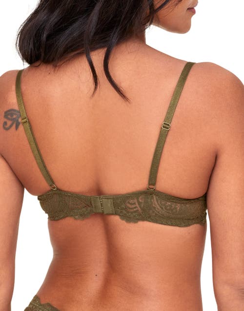 Shop Adore Me Nicolette Unlined Balconette Bra In Dark Green