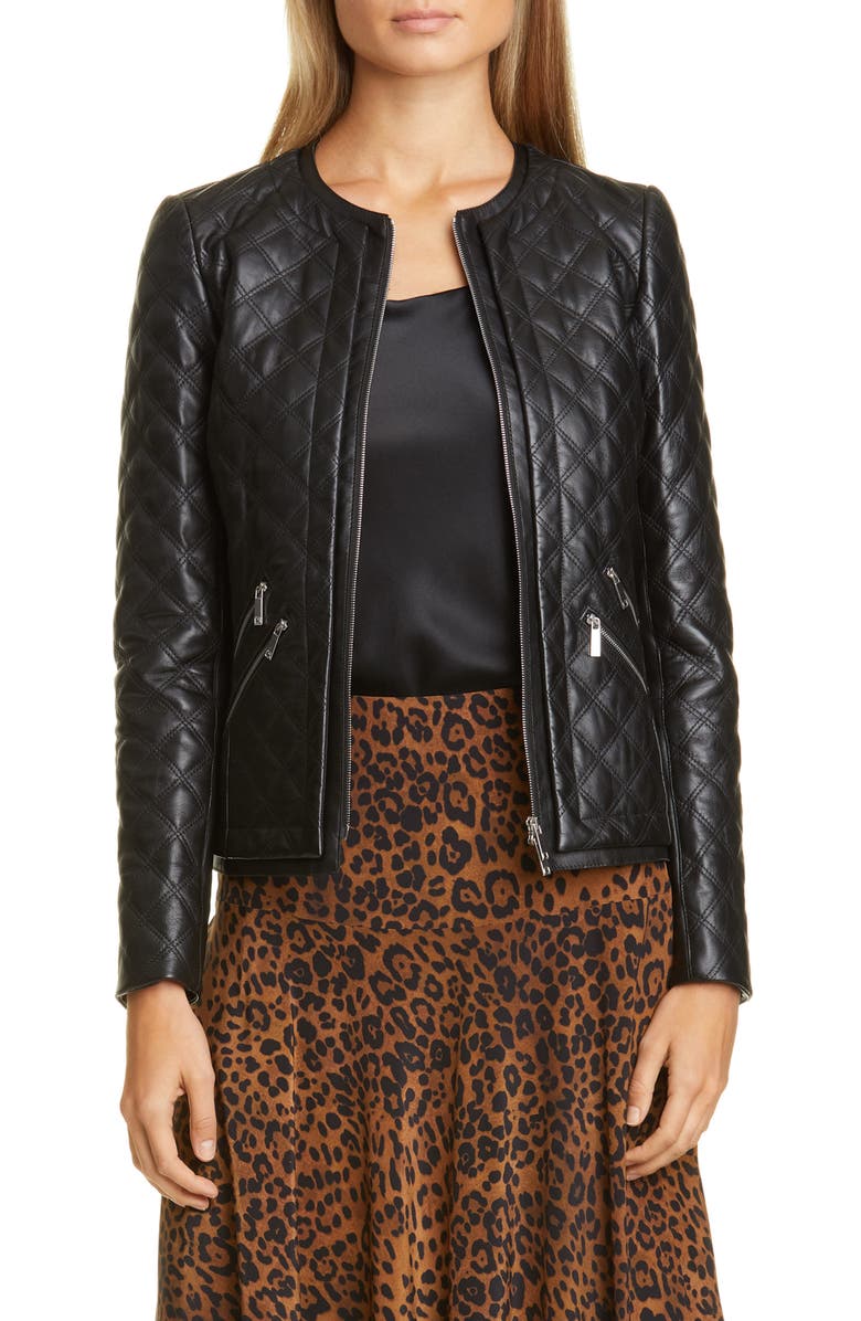 Lafayette 148 New York Tanner Quilted Leather Jacket | Nordstrom